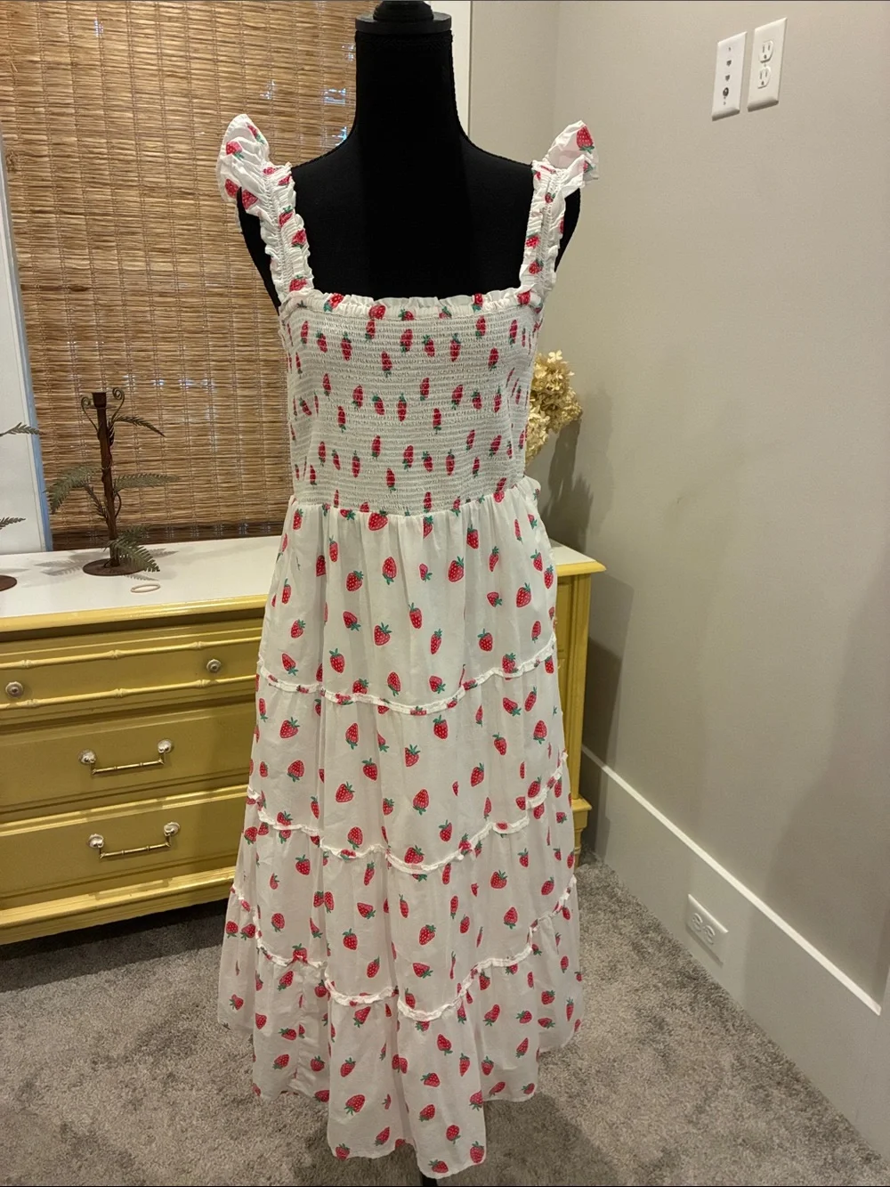 J.Crew Factory Strawberry Smocked Dress